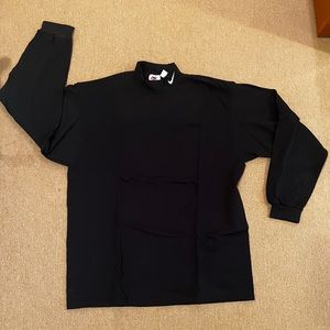 Nike Longsleeve Mockneck Tee, Size L, Black